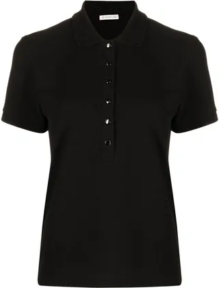 Logo-Patch Cotton Polo Top