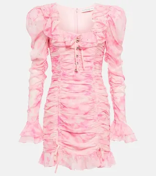 Silk georgette minidress