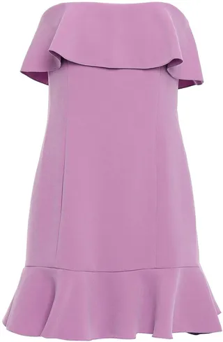 Elaina strapless ruffled crepe mini dress