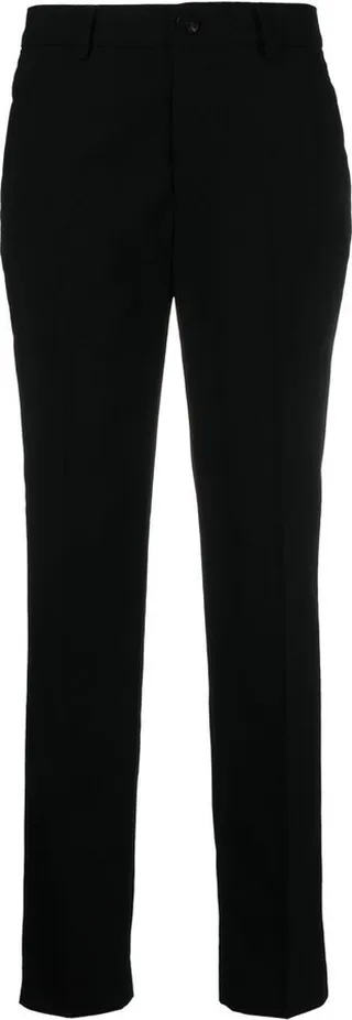 Straight-Leg Cropped Trousers