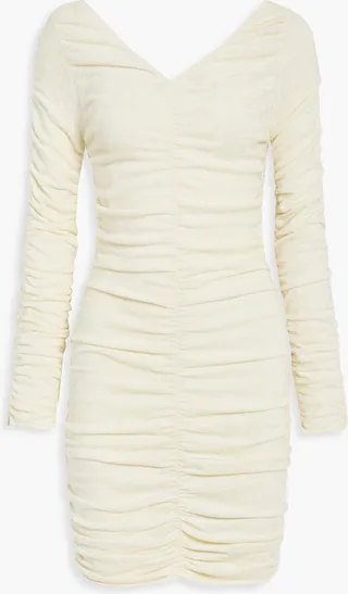 Ruched terry dress