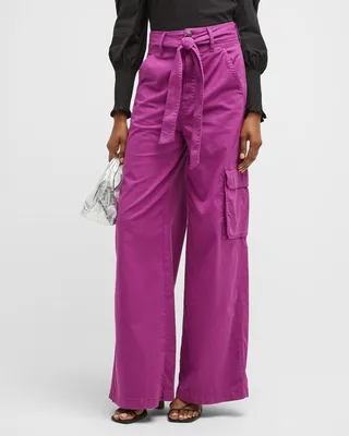 Belisa High-Rise Wide Cargo Pants