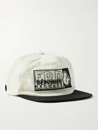 Leather-Trimmed Logo-Embroidered Wool-Twill Baseball Cap
