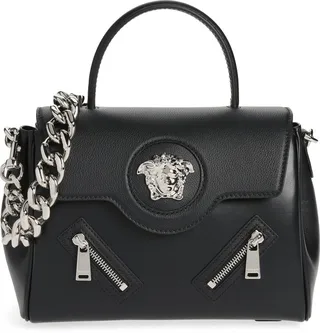 La Medusa Biker Leather Top Handle Bag