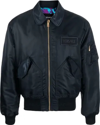 Logo-Patch Padded Bomber Jacket