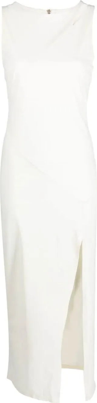 Front-Slit Sleeveless Midi Dress