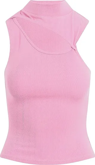 Ribbed Mock Turtleneck Tank
