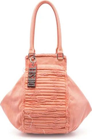Frayed-Edge Cotton Tote Bag