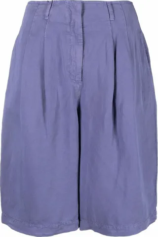 Knee-Length Wide-Leg Shorts