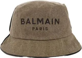 Balmain Logo-Printed Bucket Hat
