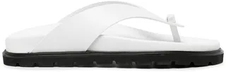 Two-Tone Leather Flip Flops