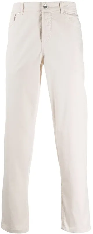 Mid-Rise Straight Leg Trousers