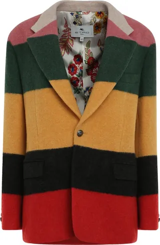 Striped Wool Coat