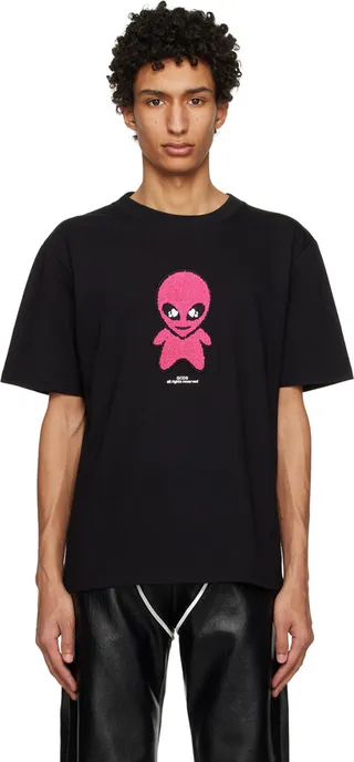 GCDS Black Wirdo T-Shirt
