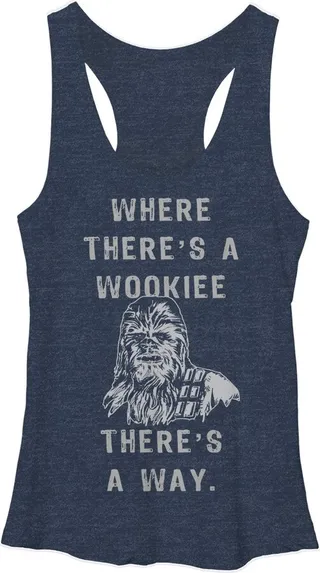 Women's Star Wars Wookiee Way Racerback Tank Top - Navy Heather - X Large