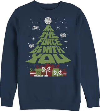 Men's Star Wars May the Christmas Gifts Be With You Sweatshirt - Navy Blue - 2X Large