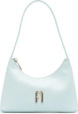 Logo-Plaque Leather Shoulder Bag
