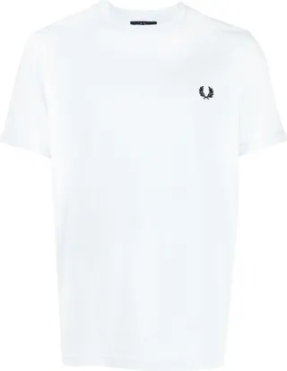 Ringer logo-embroidered T-shirt
