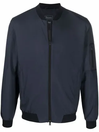 Zip-Pocket Bomber Jacket