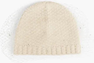 Lucinda crystal-embellished mesh-trimmed wool and cashmere-blend beanie