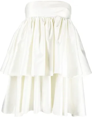 Ruffle Tiered Strapless Dress