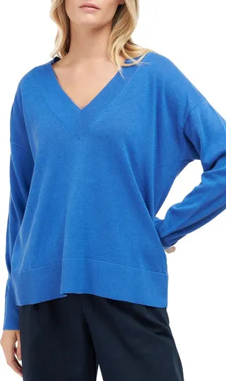 Bathgate Linen & Cotton V-Neck Sweater