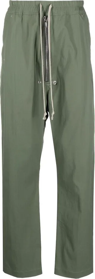 Drawstring Straight-Leg Trousers