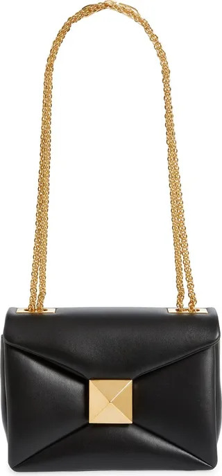 Small One Stud Leather Shoulder Bag
