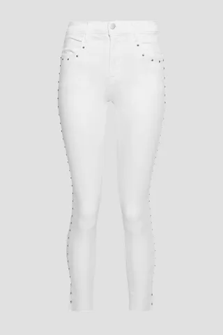 Alana cropped studded high-rise skinny jeans