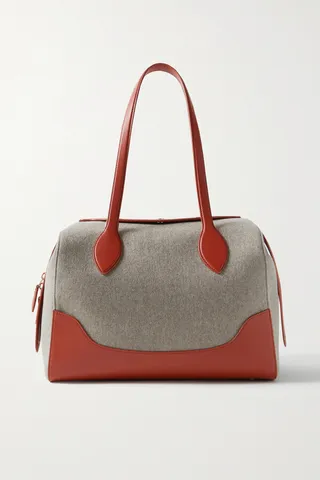 Loro Piana - Happy Day Large Leather-trimmed Felt Tote - Red