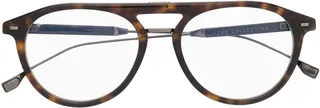 Tortoiseshell Round-Frame Glasses