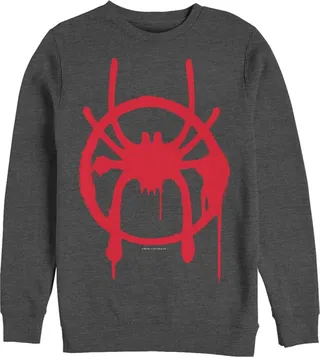 Men's Marvel Spider-Man: Into the Spider-Verse Symbol Sweatshirt - Charcoal Heather - 2X Large
