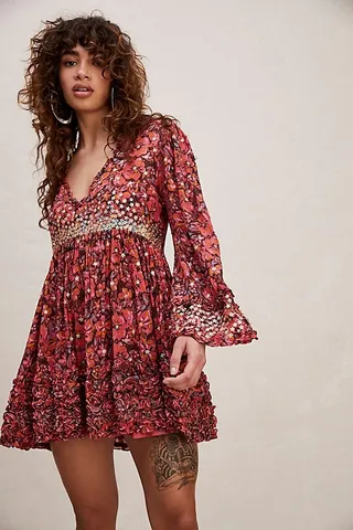 Bali Sweet Blooms Mini Dress by Bali at Free People