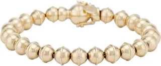 Women's Squash Bead 14K Yellow Gold Bracelet
