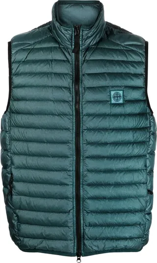 Compass-patch quilted vest