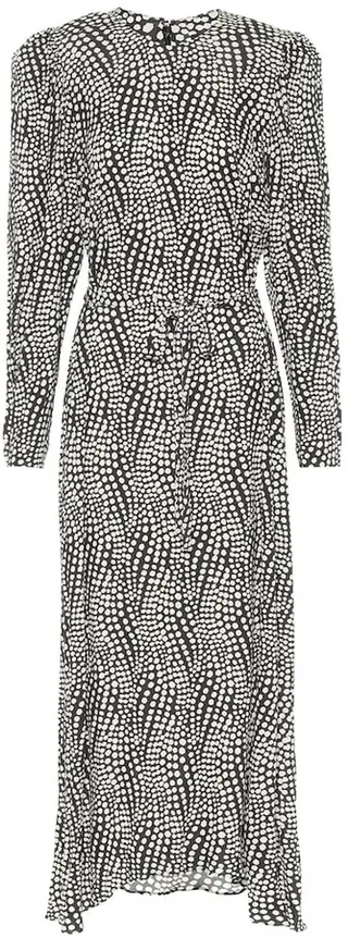 Telenda polka-dot midi dress
