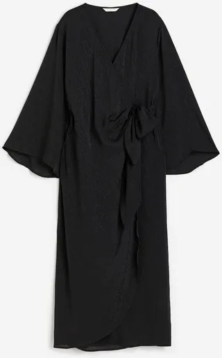 Jacquard-weave Wrap Dress