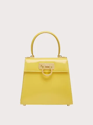 Ferragamo Women Iconic Top Handle (S) Yellow