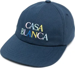 Blue Stacked Logo Cotton Cap