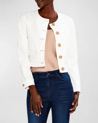 Top It Off Cropped Denim Jacket