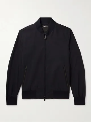 Wool-Shell Bomber Jacket