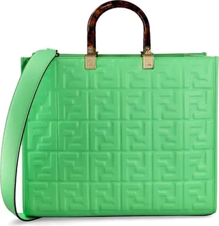 Fendi Monogram Embossed Tote Bag