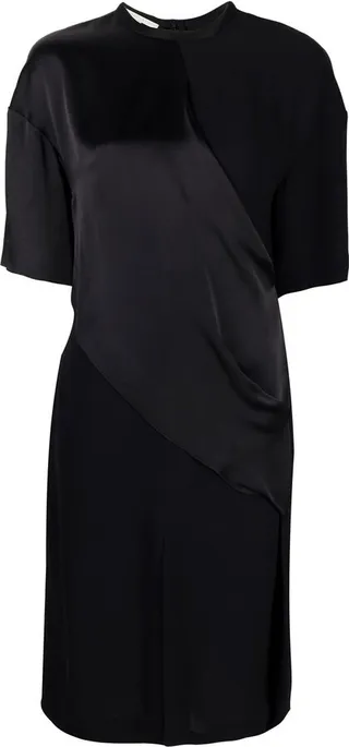 panelled draped T-shirt dress