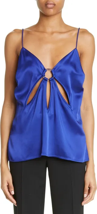 O-Ring Cutout Satin Camisole