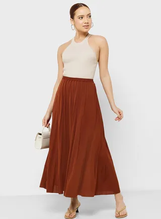 Plisse High Waist Skirt