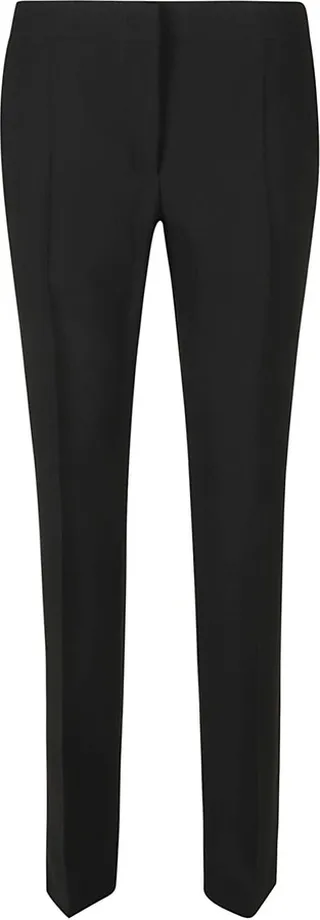 High-waist Plain Trousers