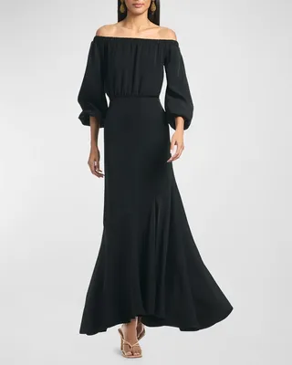 Kai Off-Shoulder Cutout Mermaid Gown