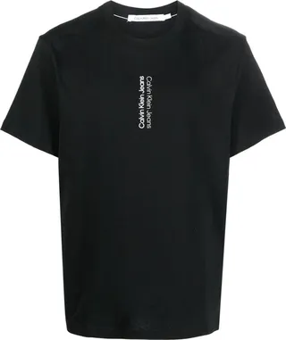 double-logo crewneck T-shirt