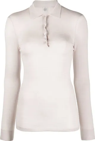 Knitted Wool Polo Top