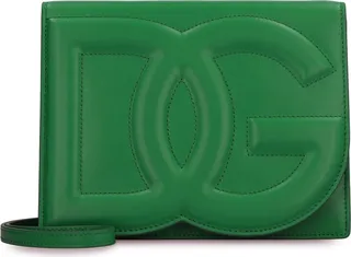 Dg Logo Leather Crossbody Bag